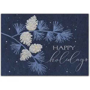 Custom Distinguished Holiday Cards | Blue Greeting Cards
