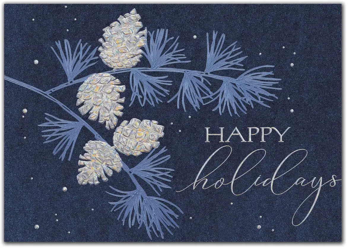 Custom Distinguished Holiday Cards | Blue Greeting Cards