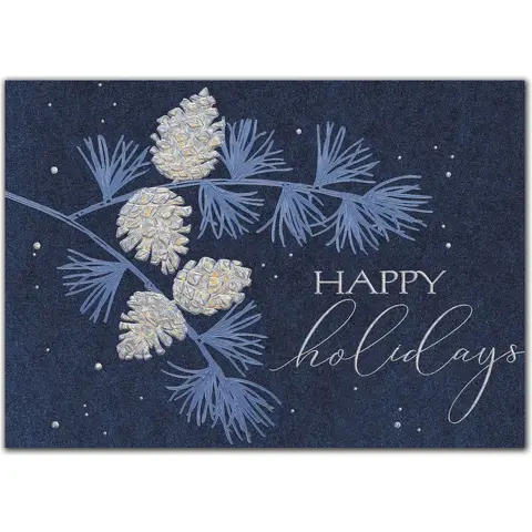 Custom Distinguished Holiday Cards | Blue Greeting Cards