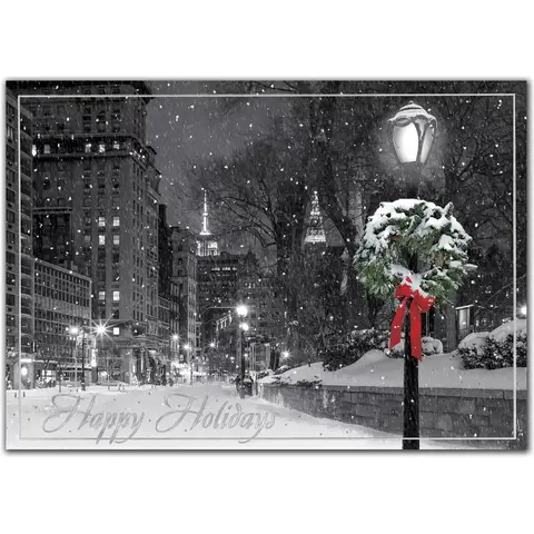Custom New York Themed Holiday Cards - Big Apple Hush