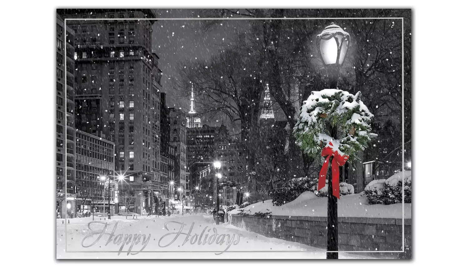 Custom New York Themed Holiday Cards - Big Apple Hush