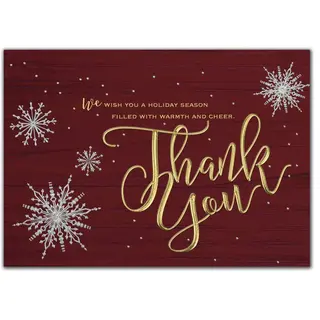 Custom Printed Gratitude Greeting Cards - Burgundy and Gold