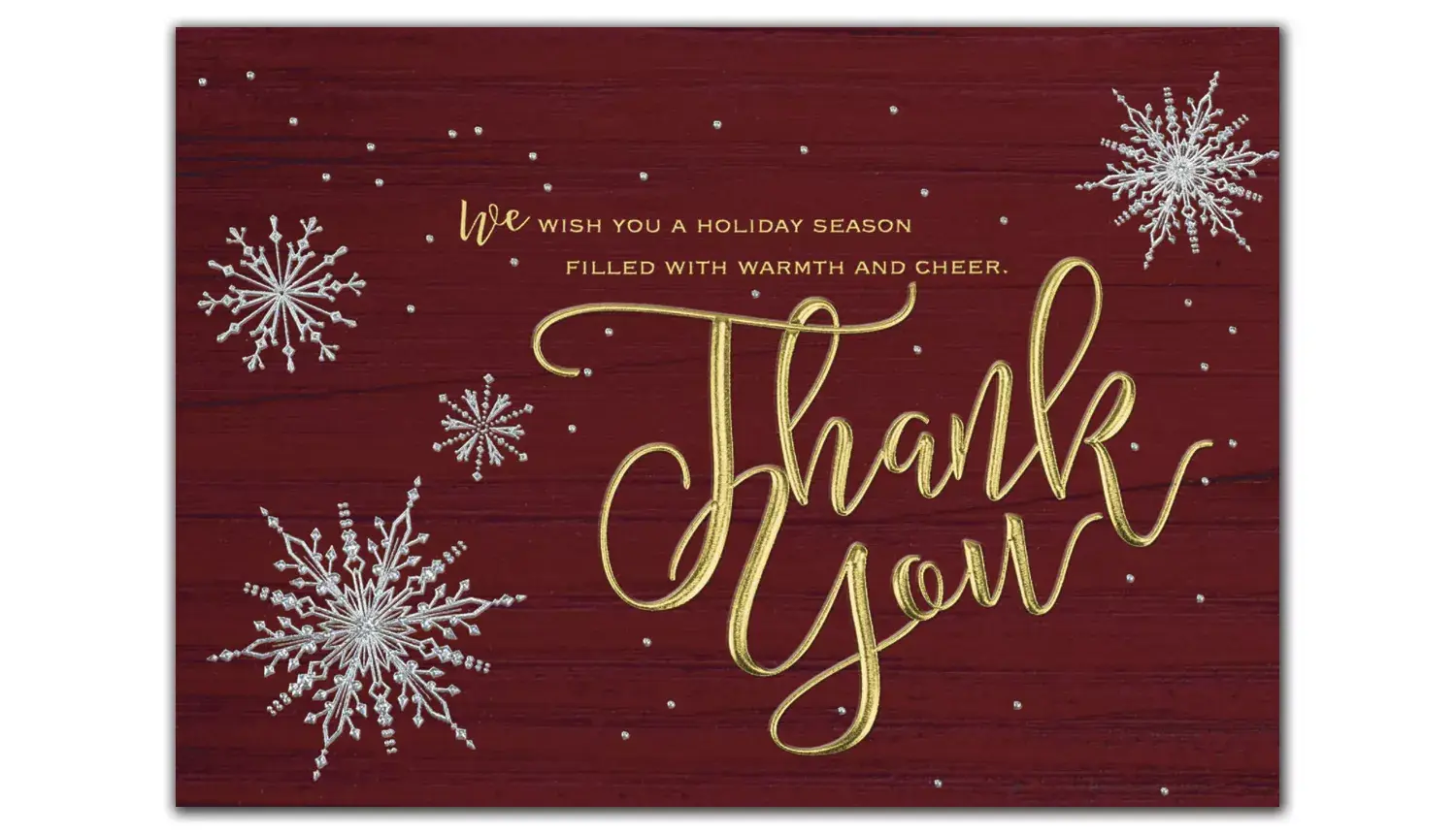 Custom Printed Gratitude Greeting Cards - Burgundy and Gold