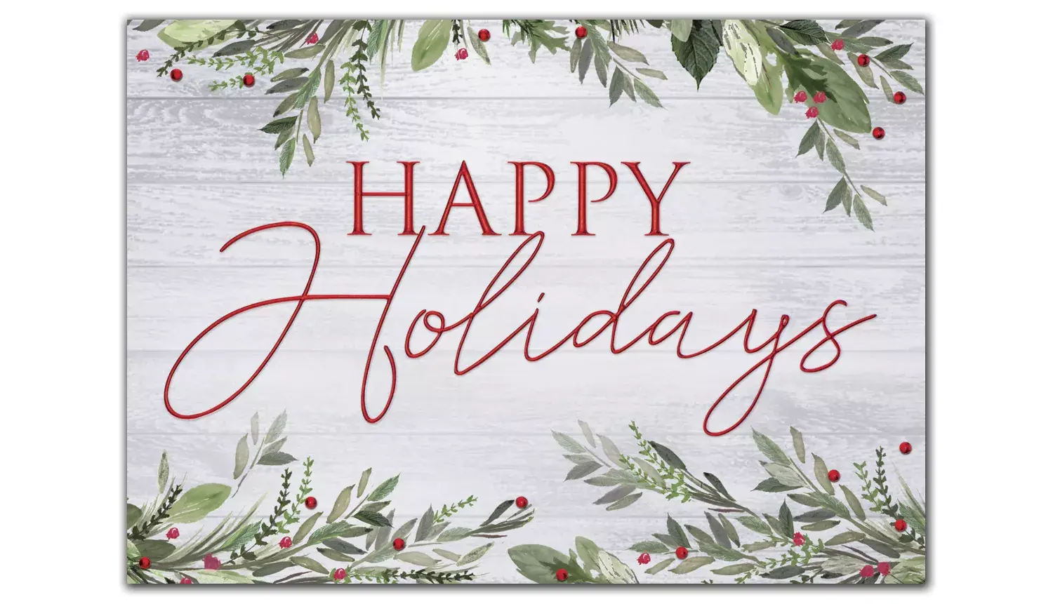Rustic Happy Holiday Cards - Custom Printed with Twig Design