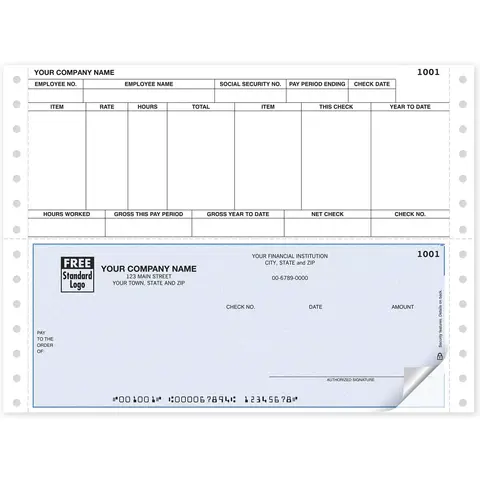 Continuous Payroll Check Printing