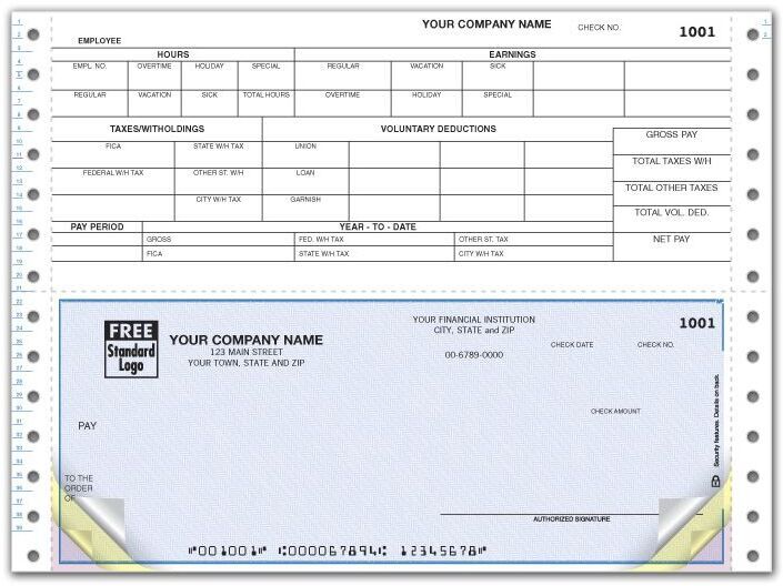Continuous Payroll Check Printing