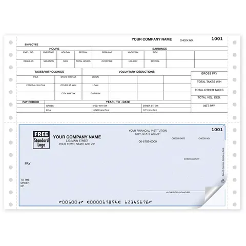 Continuous Payroll Check Printing