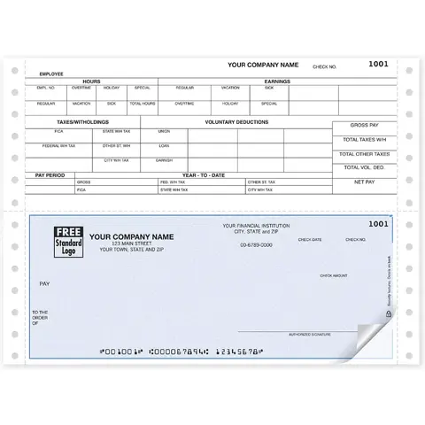 Continuous Payroll Check Printing