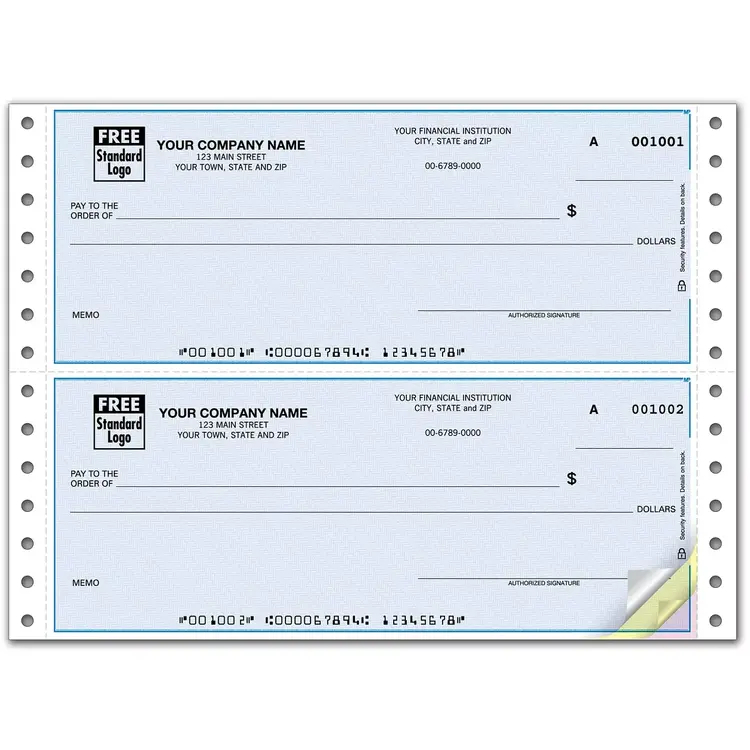 Custom Continuous Quickbooks® Checks