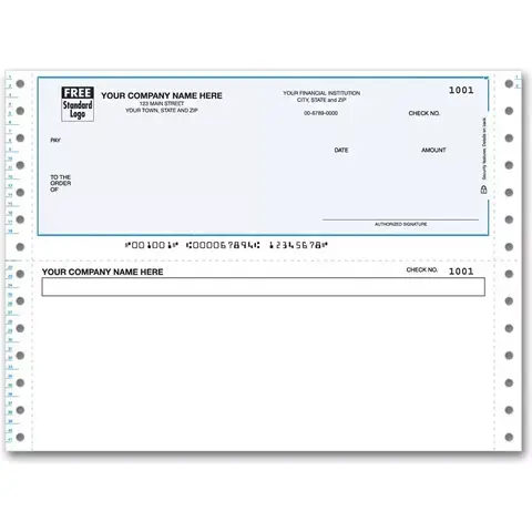 Continuous Business Check with Bottom Stub