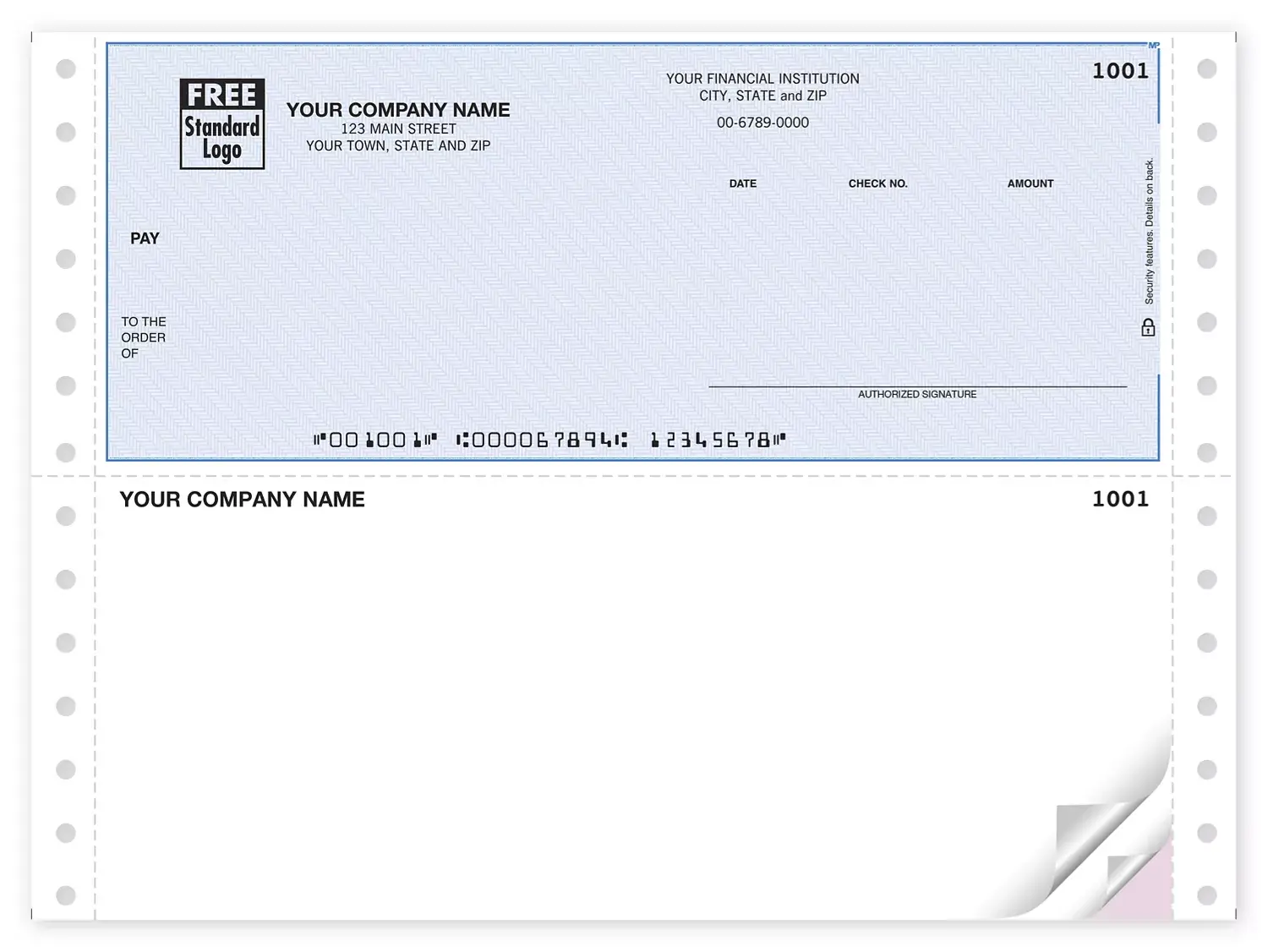 Custom Dot Matrix Business Checks Online