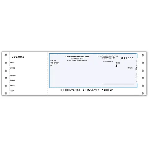 Custom Compact Continuous Quicken® Business Checks Online