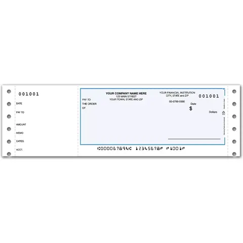 Custom Compact Continuous Quicken® Business Checks Online
