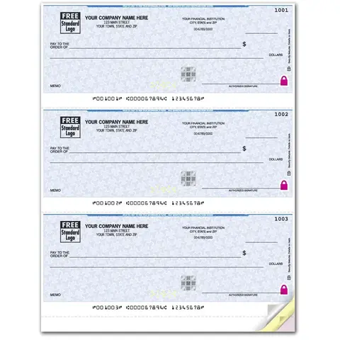 Foil hologram business check printing