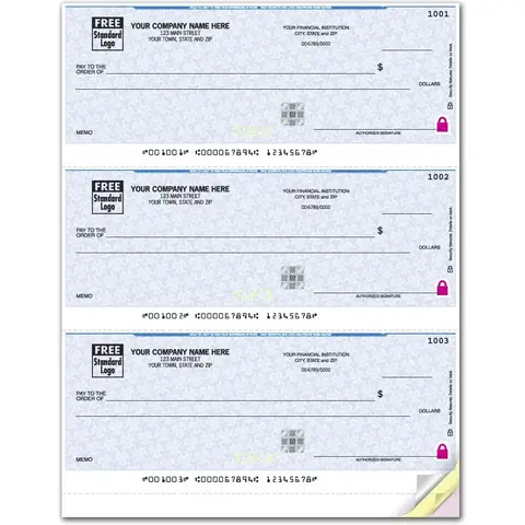 Foil hologram business check printing