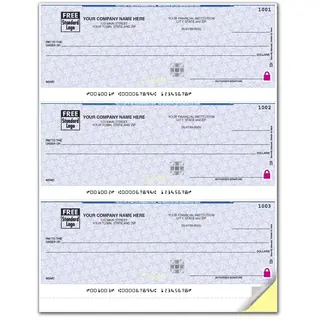 Printing of foil hologram MYOB business check