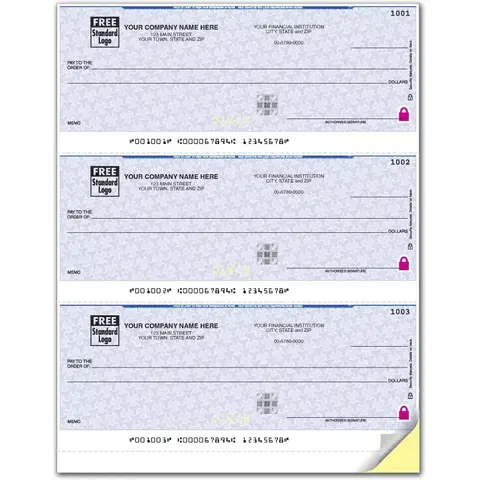 Printing of foil hologram MYOB business check