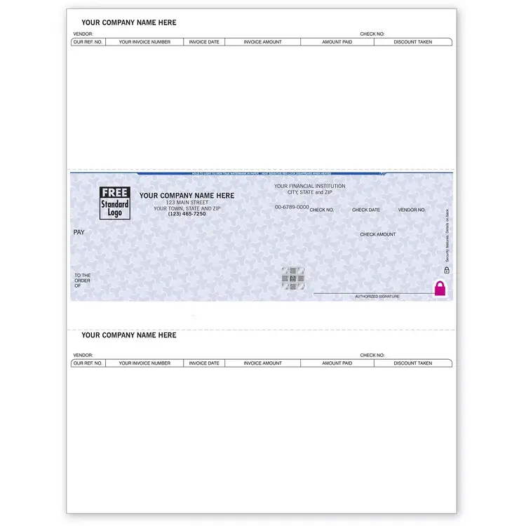 Custom Laser Business Checks with Hologram Security Feature