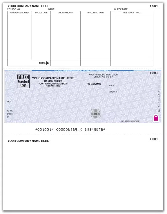 Custom Accounts Payable Sage 300 Checks, Laser Format
