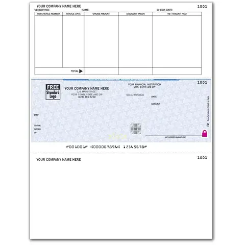 Custom Accounts Payable Sage 300 Checks, Laser Format
