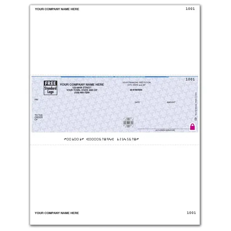 High Security Sage Accounts Payable Company Checks