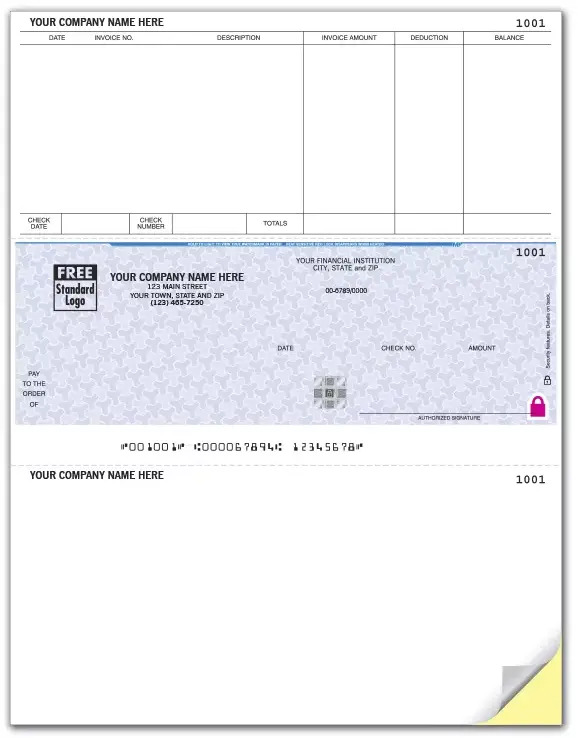 High Security Accounts Payable Check for Contractors