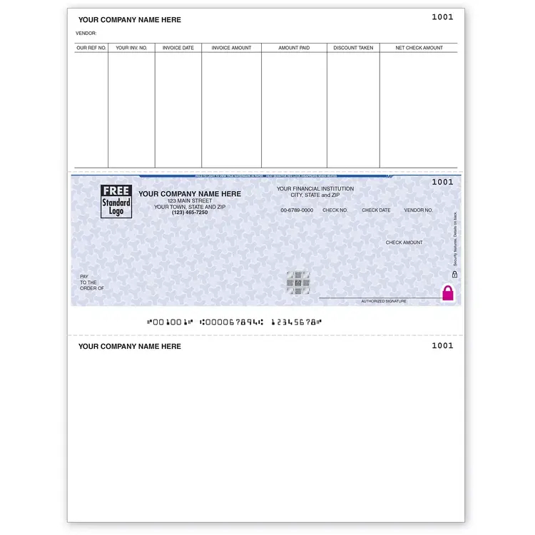 Laser Accounts Payable Business Checks with Logo