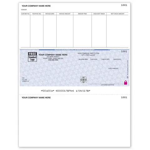 Laser Accounts Payable Business Checks with Logo