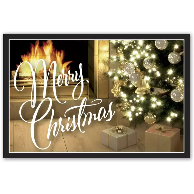 Customized Christmas Postcards - Treasured Moments in Gold