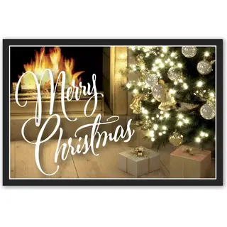 Customized Christmas Postcards - Treasured Moments in Gold