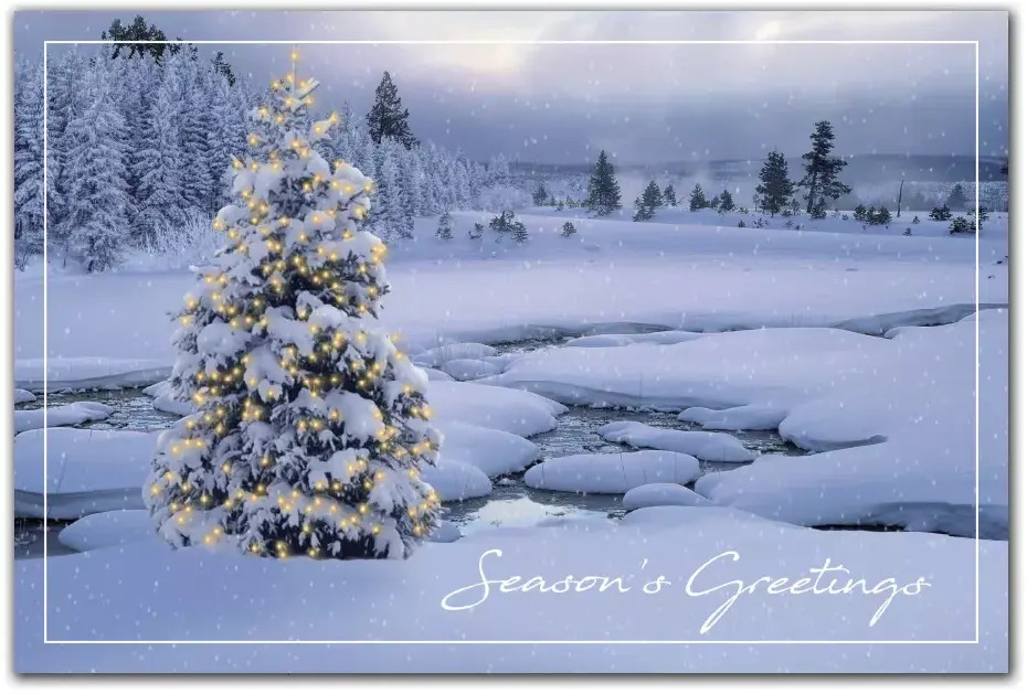 Custom Holiday Postcards - Breathtaking Winter Scene