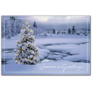Custom Holiday Postcards - Breathtaking Winter Scene