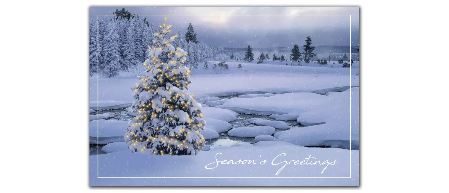 Custom Holiday Postcards - Breathtaking Winter Scene