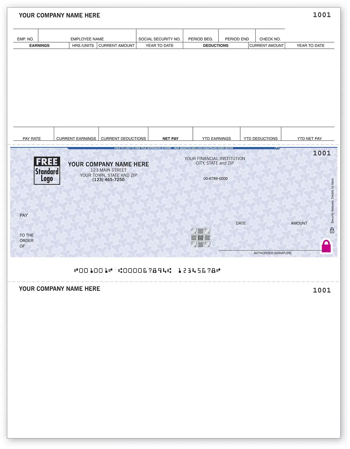 Laser Peachtree Payroll Checks