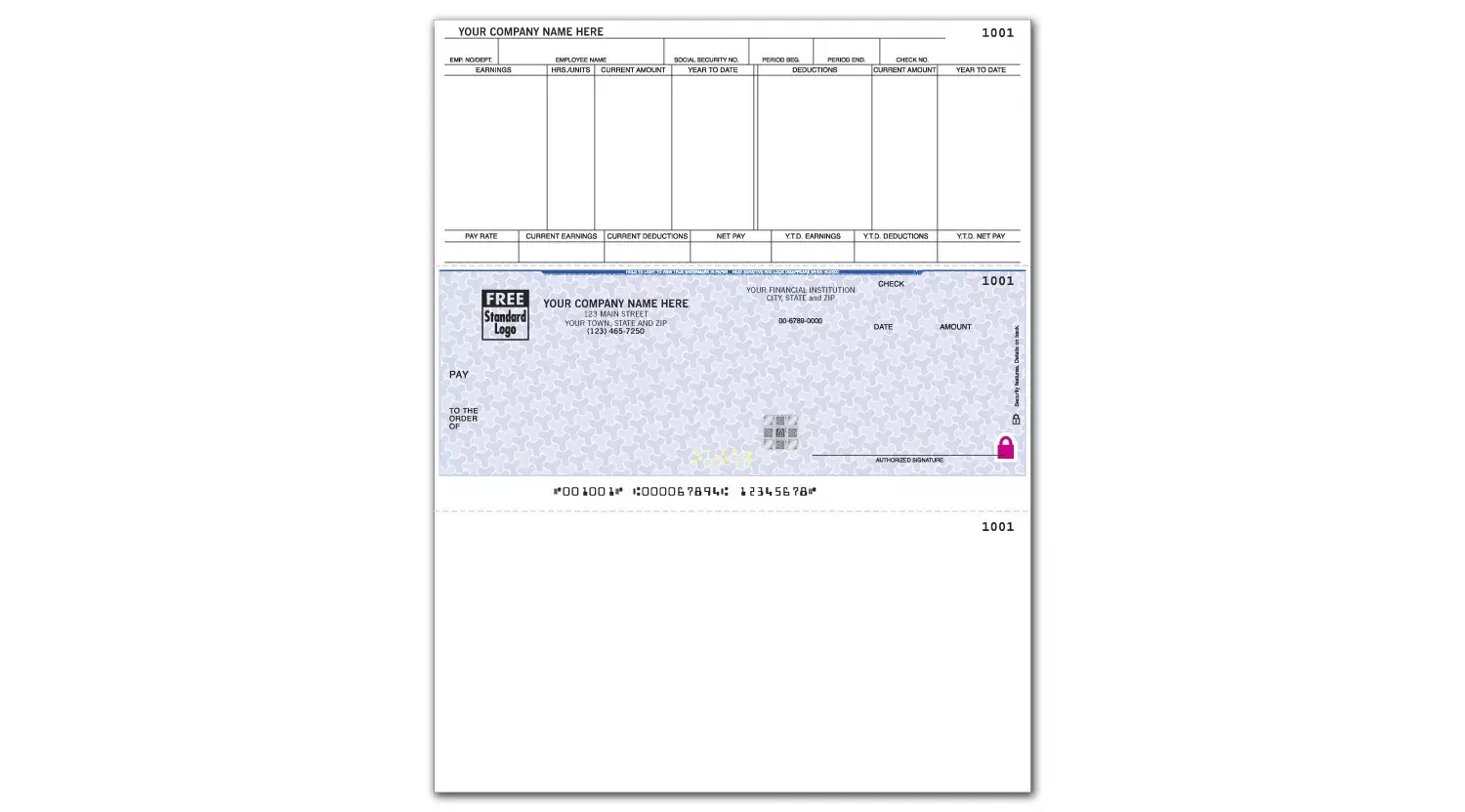 Microsoft® Dynamics Laser Payroll Checks