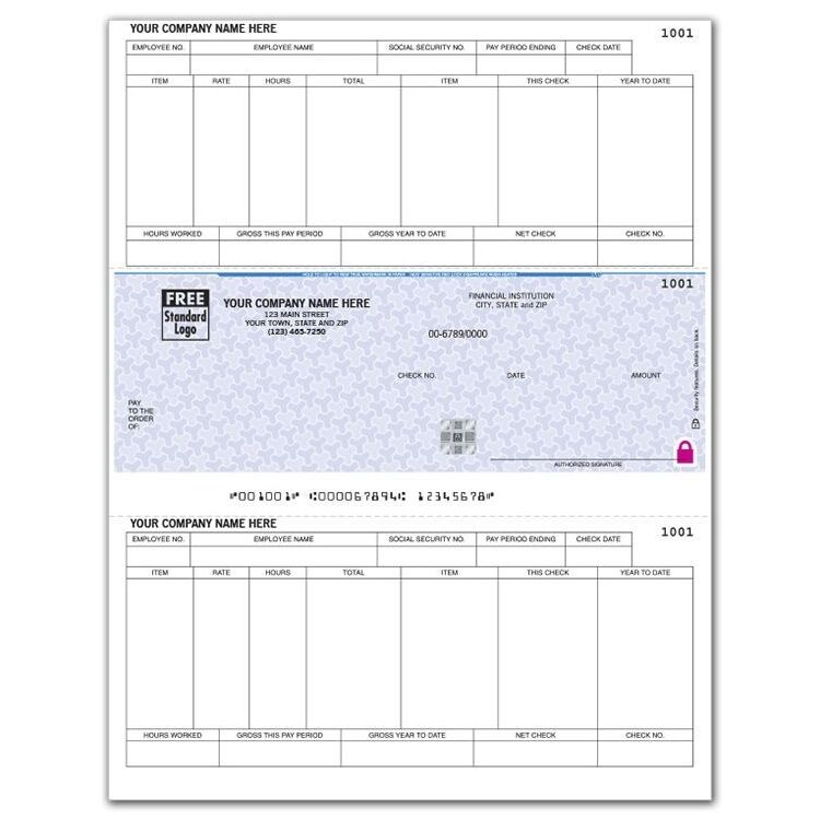 Sage Compatible Laser Payroll Checks with Logo