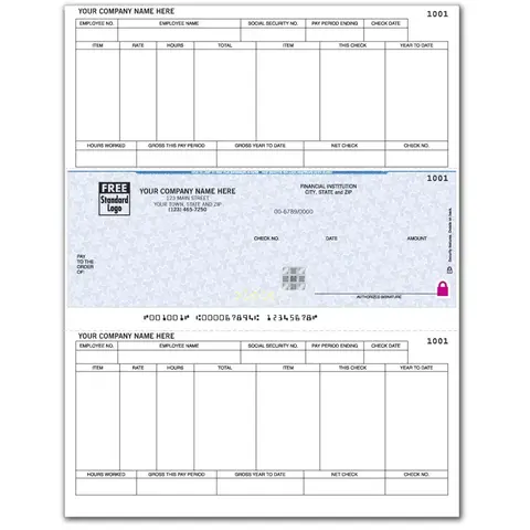 Sage Compatible Laser Payroll Checks with Logo