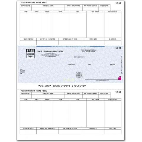 Sage Compatible Laser Payroll Checks with Logo