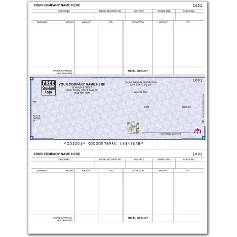 Laser MAS® Payroll Checks with Logo