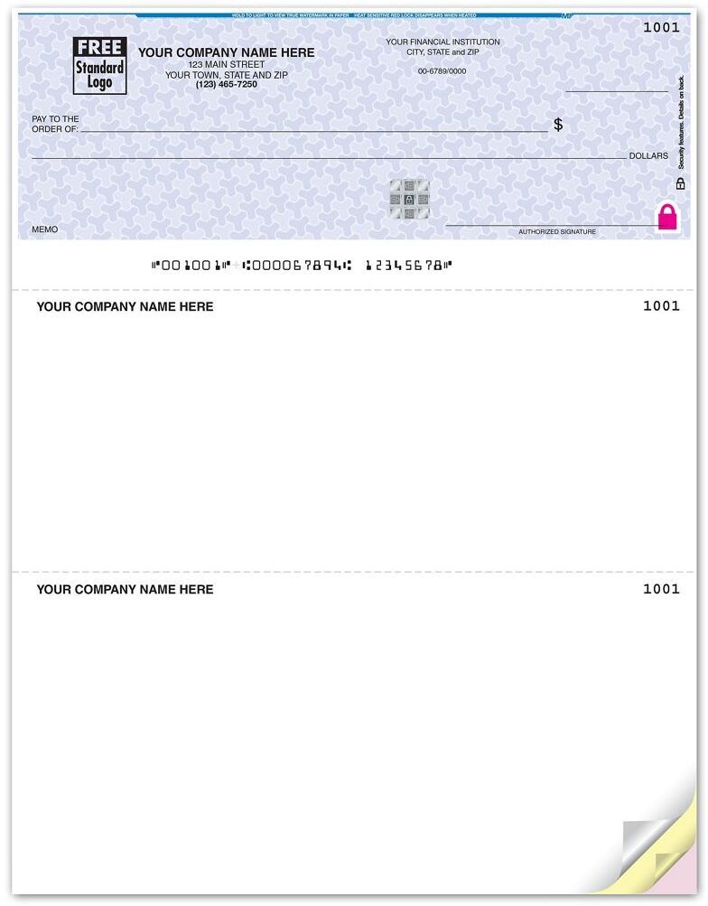 High Security Checks with Foil Hologram Security