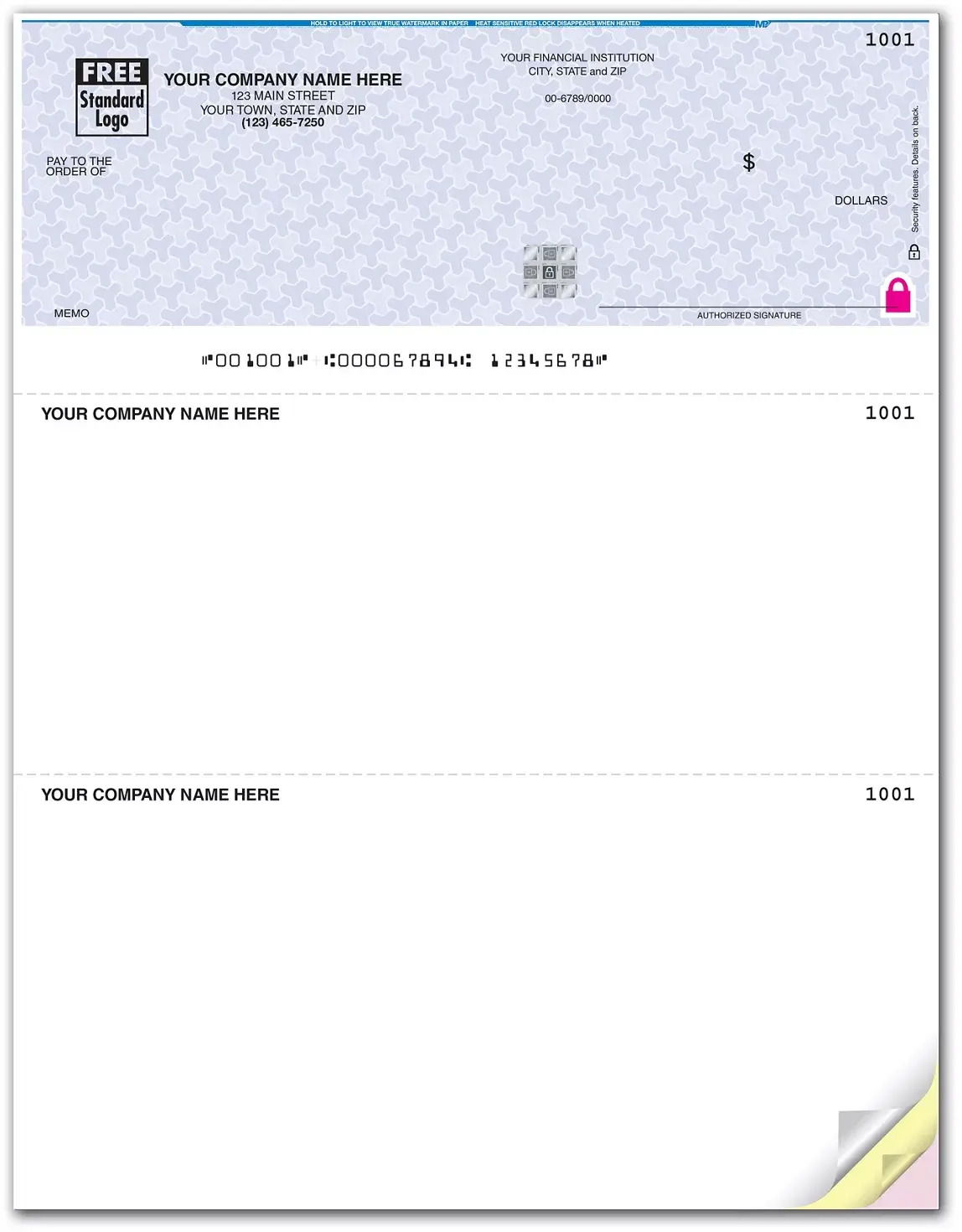 Microsoft® Money / Quicken® / QuickBooks® Checks with Logo