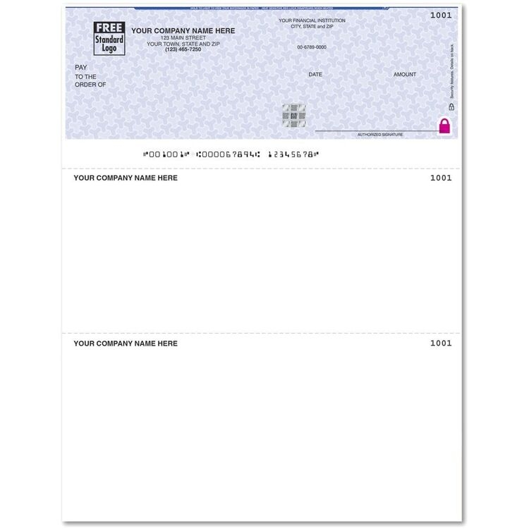 High Security Multipurpose Personalized Checks 