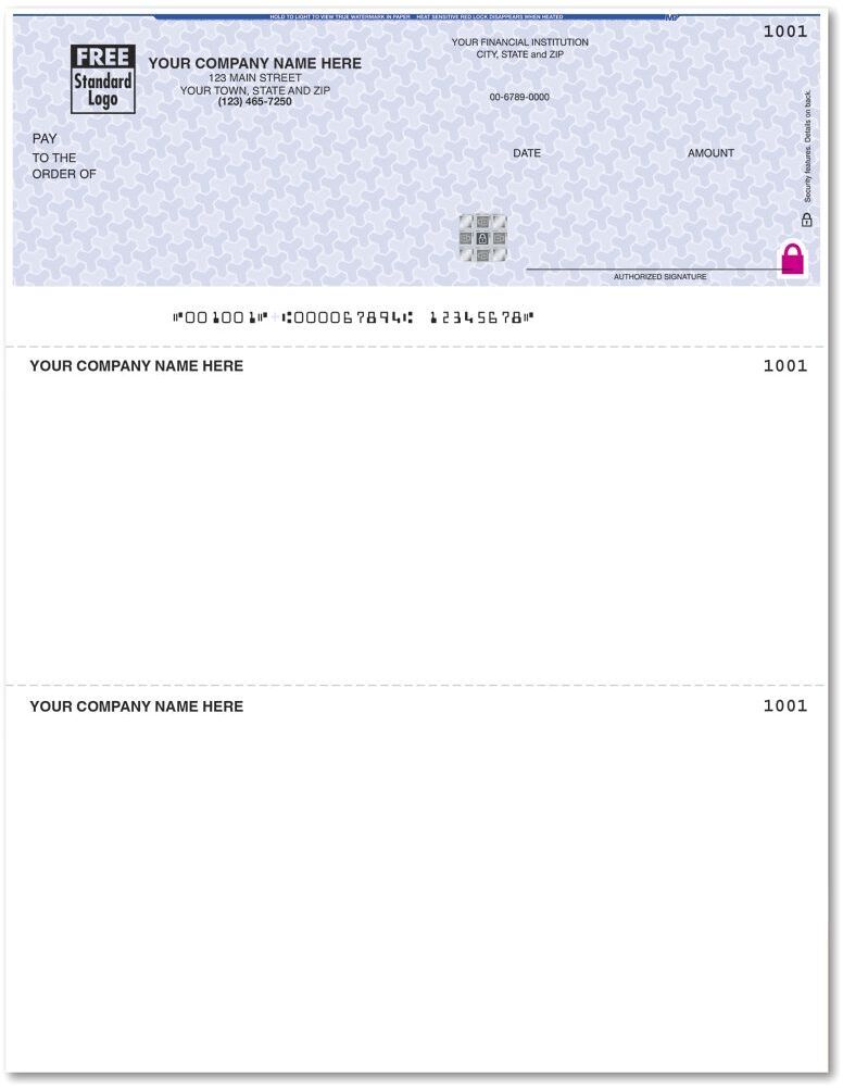 High Security Multipurpose Personalized Checks 