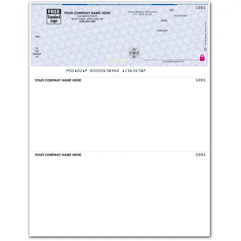 Laser Personalized Checks with Logo