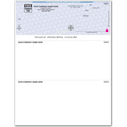 Laser Personalized Checks with Logo