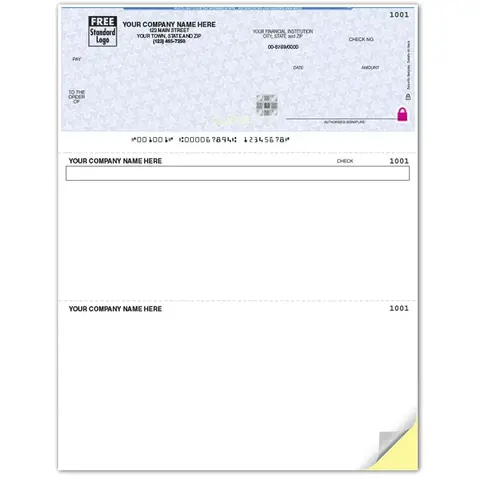 High Security Business Checks with Logo