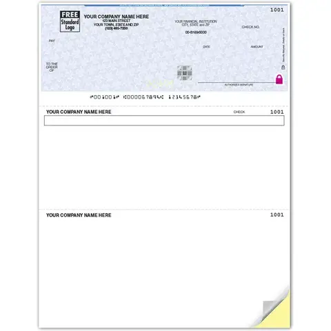 High Security Business Checks with Logo