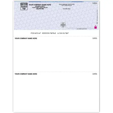 Secure Business Checks for Laser Printers