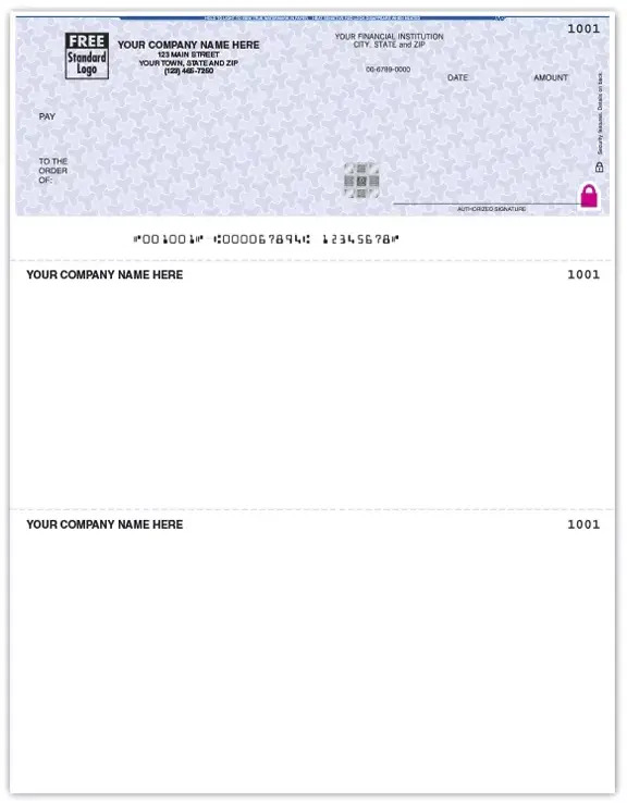 Sage 100 Contractor Checks Printed on Secure Paper
