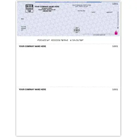 Sage 100 Contractor Checks Printed on Secure Paper